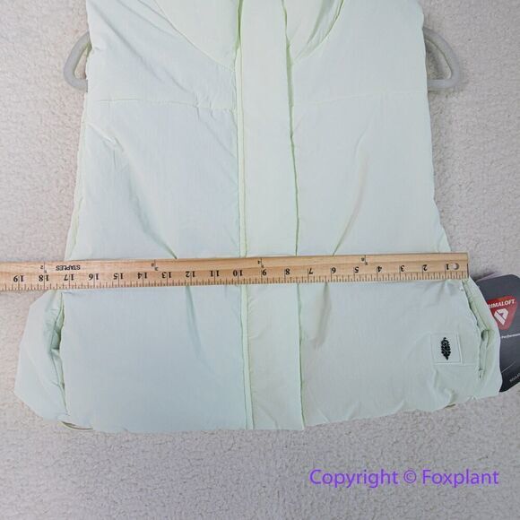 New! Free People Movement Sight Seein’ puffer vest in mint green, size S - Picture 6 of 16